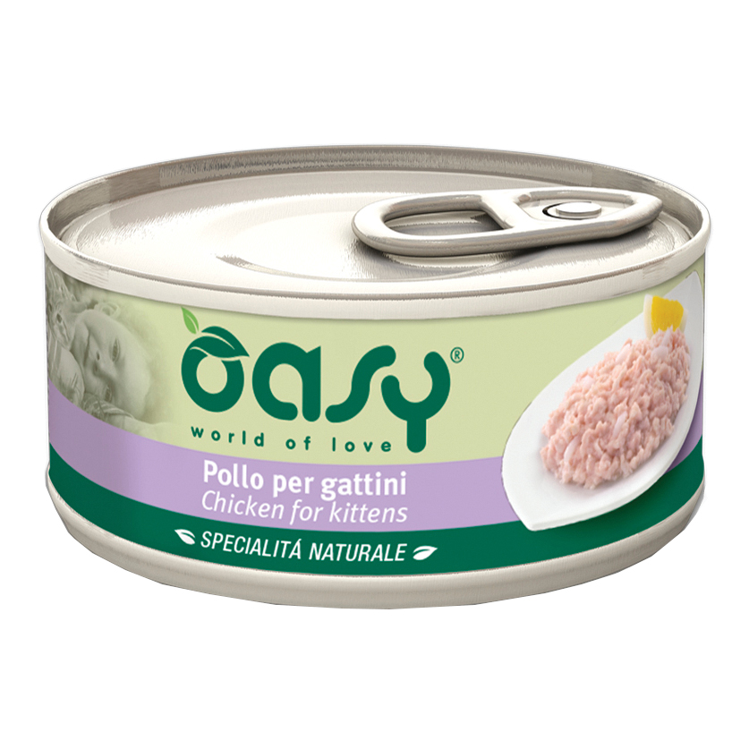 Oasy Gatto Specialita' Naturali In Lattina Kitten Pollo 70 Gr