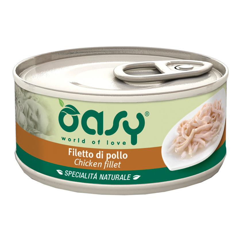 Oasy Gatto Specialita' Naturali In Lattina Adulto Pollo 70 Gr