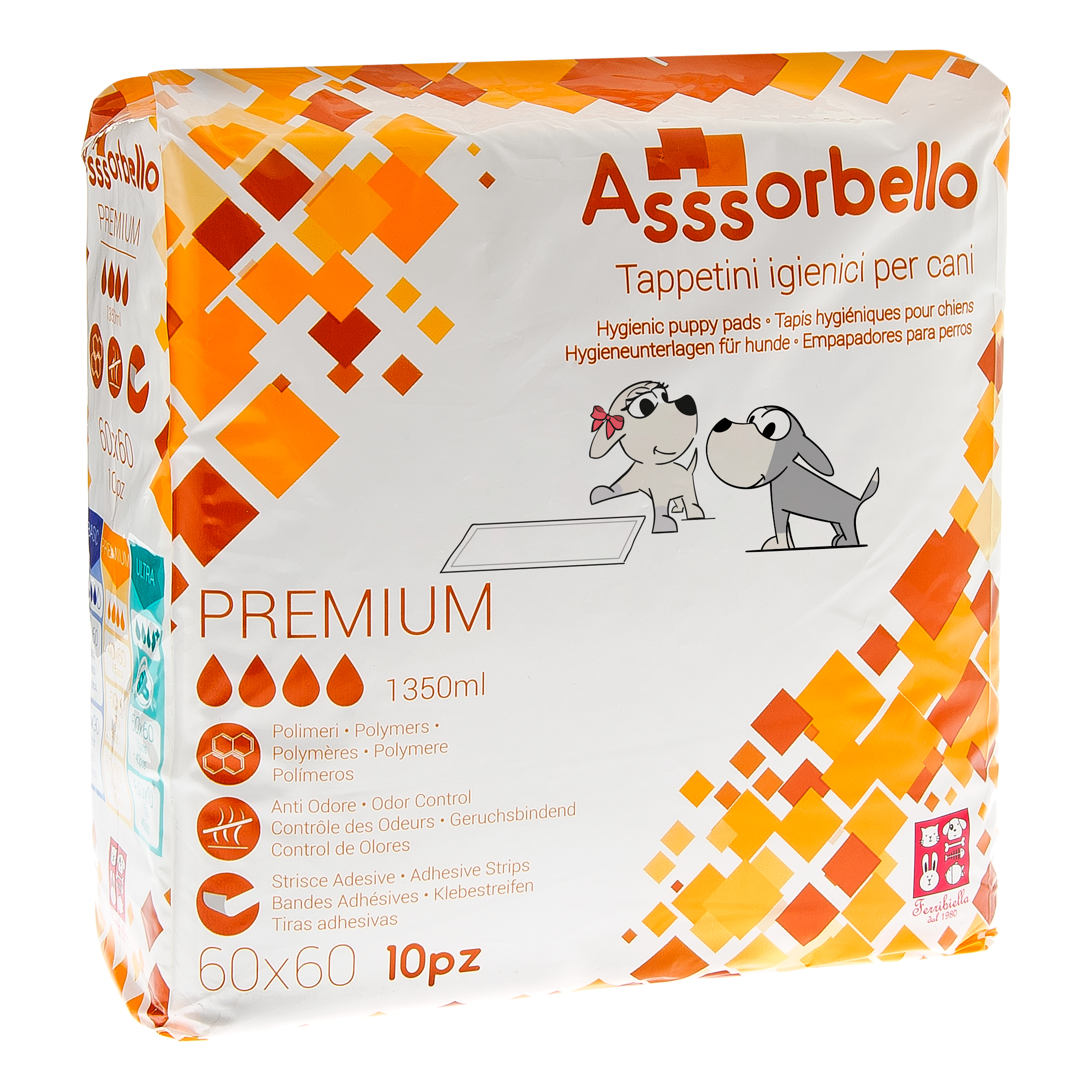 Tappetini Fuss Dog 60X60 10 Pezzi