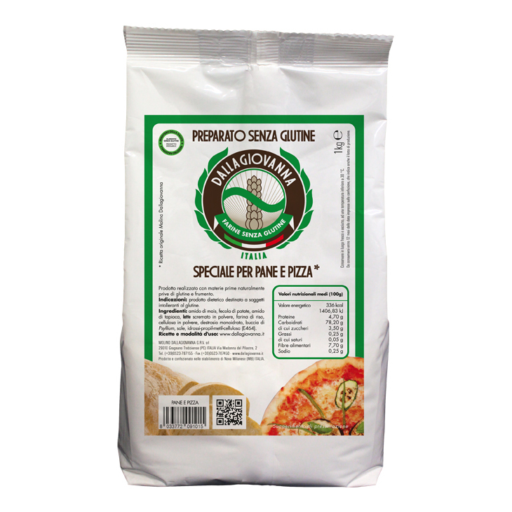 DallaGiovanna Farina Speciale Per Pane E Pizza Senza Glutine 1kg