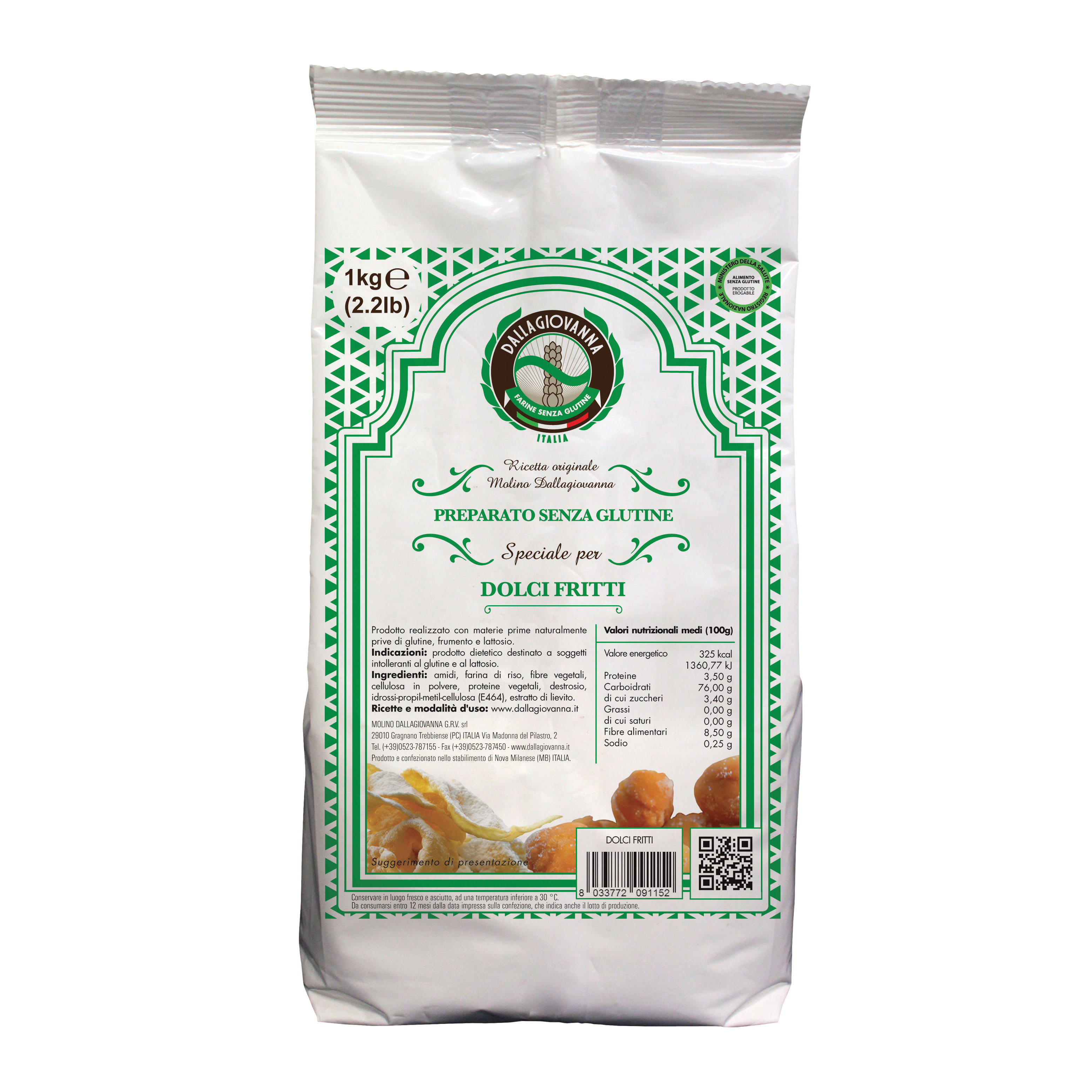 Farina Speciale Per Dolci Fritti DallaGiovanna 1kg