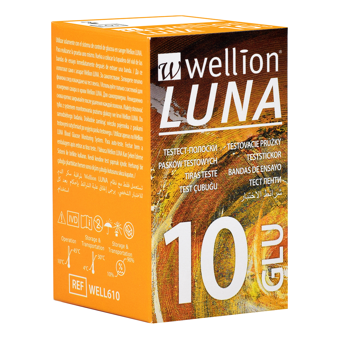 Wellion luna 10 strips strisce per misurazione glucosio