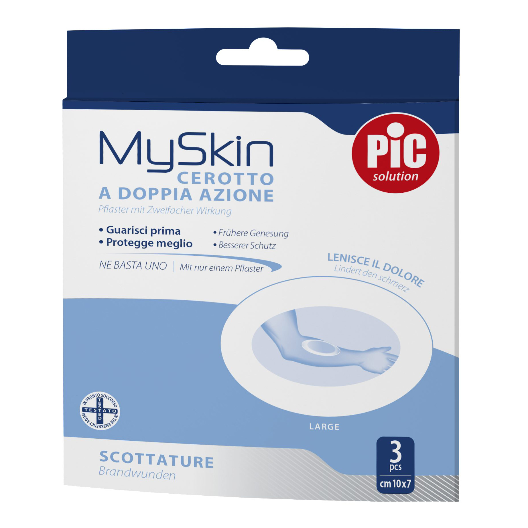 Cerotto myskin scottature large 3p