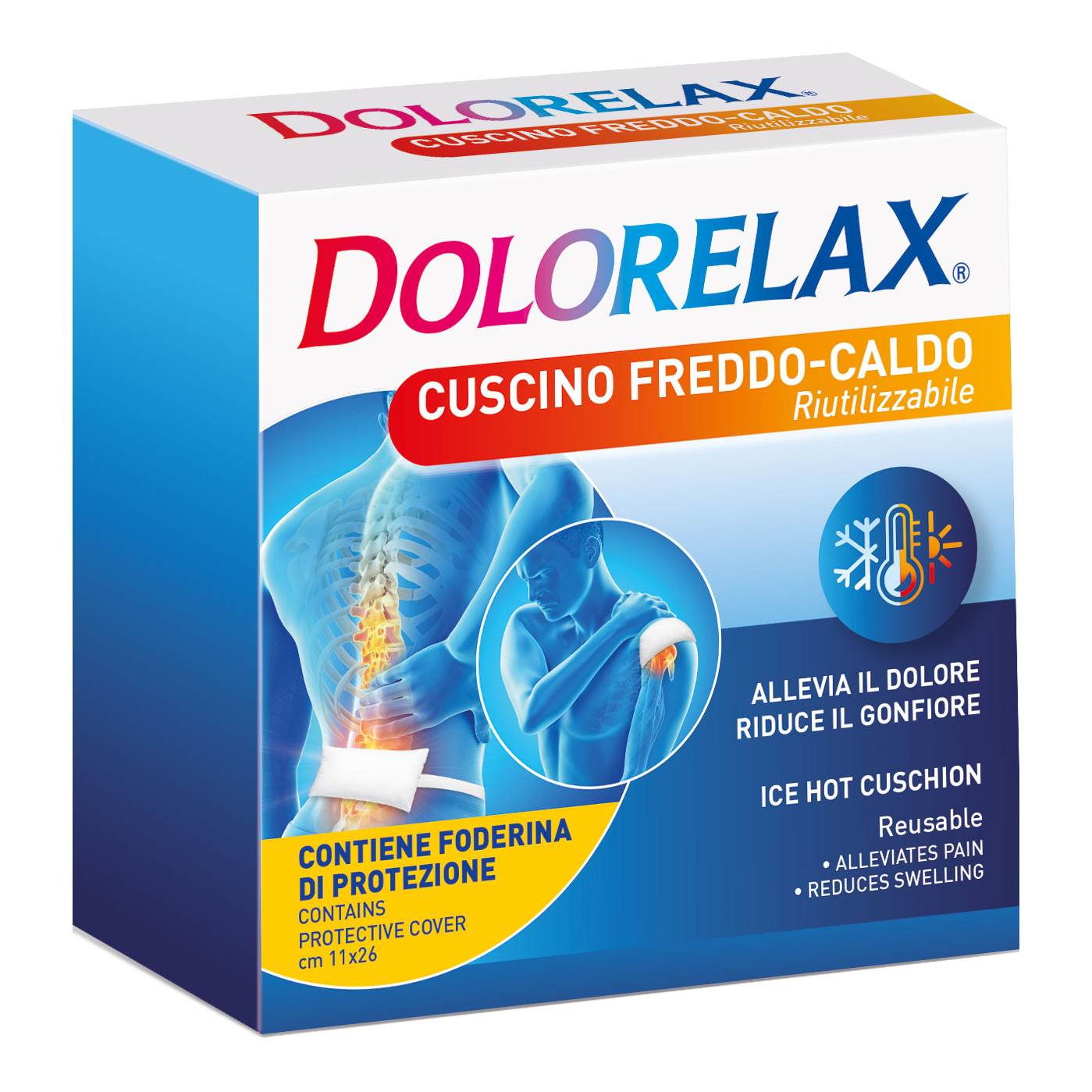 Ice hot dolorelax cuscino riutilizzabile 11x26 cm 2 pezzi
