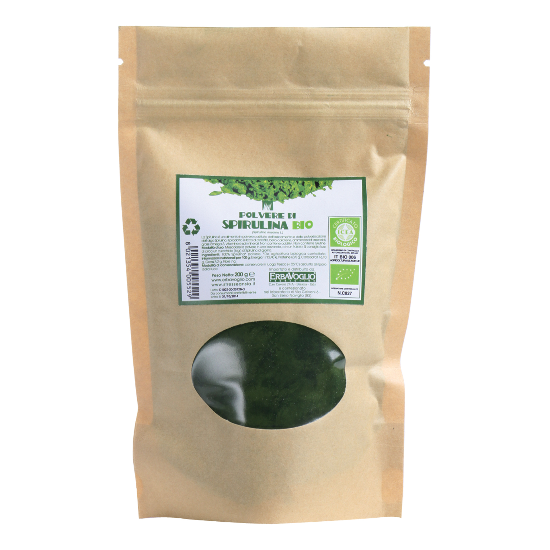 Spirulina polvere biologico 200g