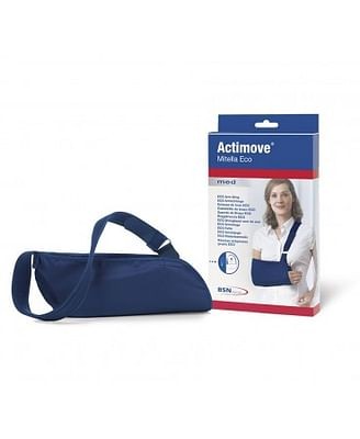 Supporto reggibraccio a busta actimove mitella eco misura medium lunghezza avambraccio 37-43 cm con cinghia imbottita regolabile chiusura a strappo in velcro