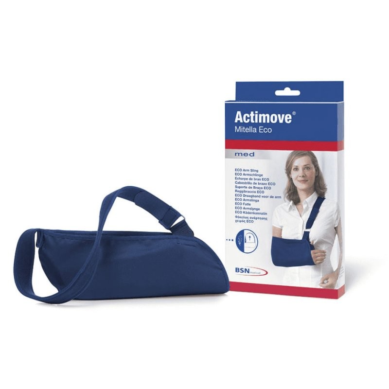 Supporto reggibraccio a busta actimove mitella eco misura extra large lunghezza avambraccio superiore a 48 cm con cinghia imbottita regolabile chiusura a strappo in velcro