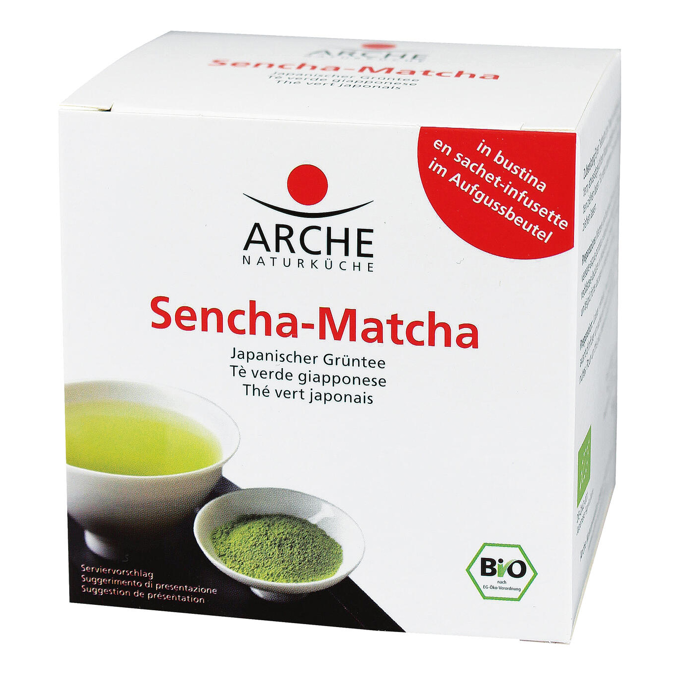Matcha sencha in filtri