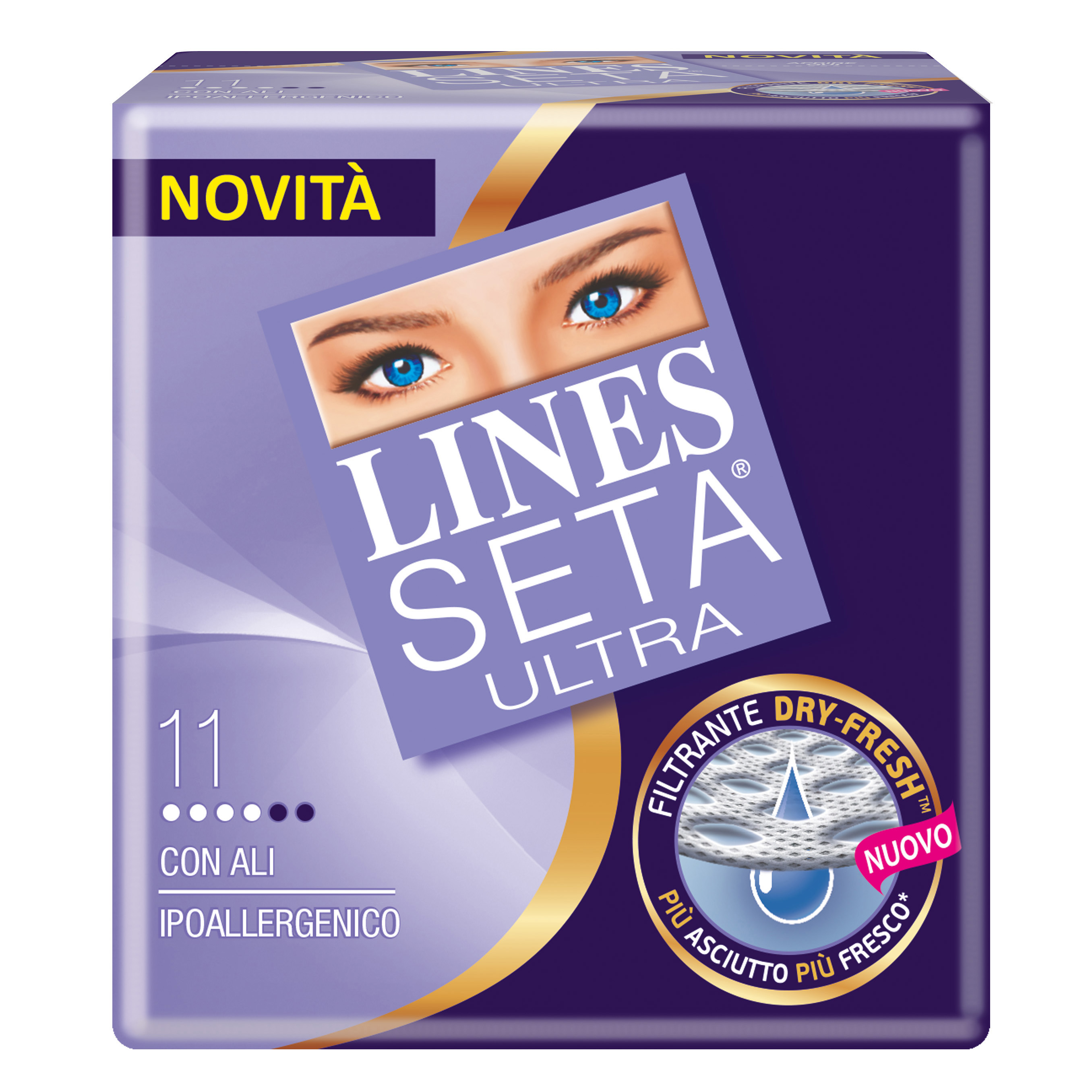 Assorbenti igienici femminili lines seta ultra ali 11 pezzi