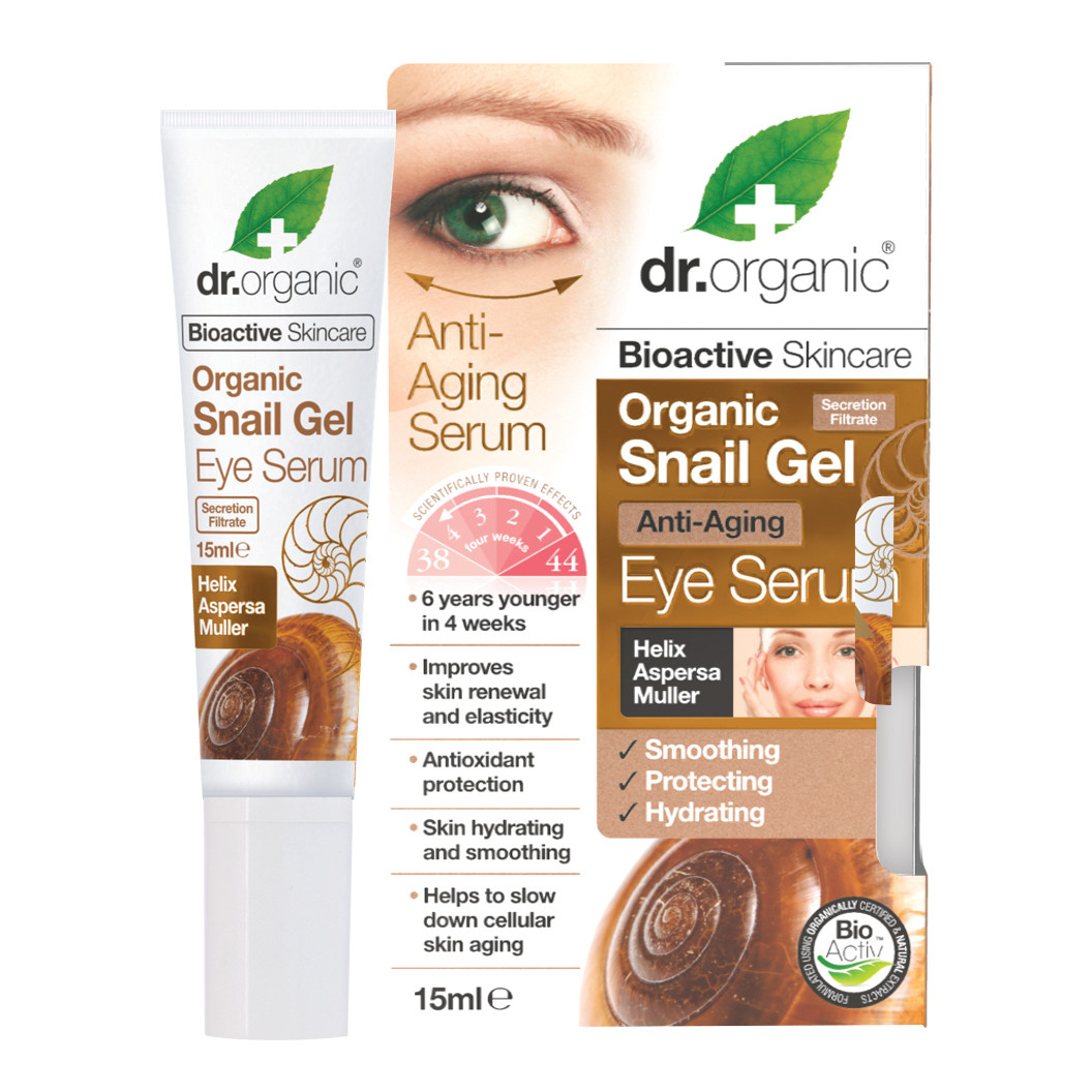 Dr organic snail gel bava di lumaca eye serum siero occhi 15 ml