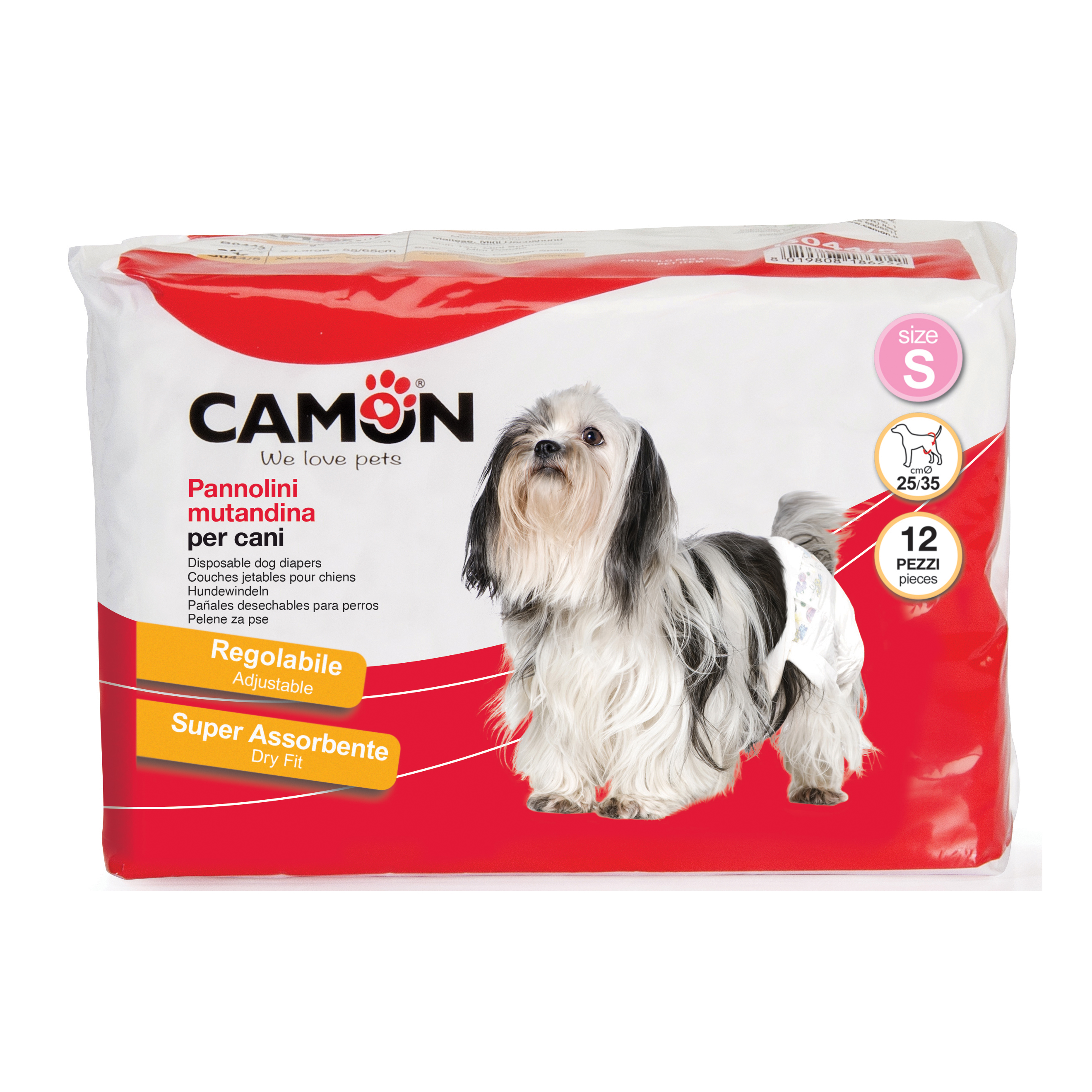 CAMON CANE PANNOLINI MUTANDINA TG. "S" 25/35 CM CF. (12 PZ)