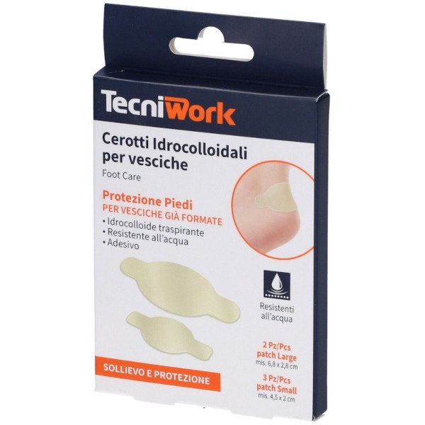 Tecniwork Cerotti Idrocolloidali Per Vesciche 5 Pezzi