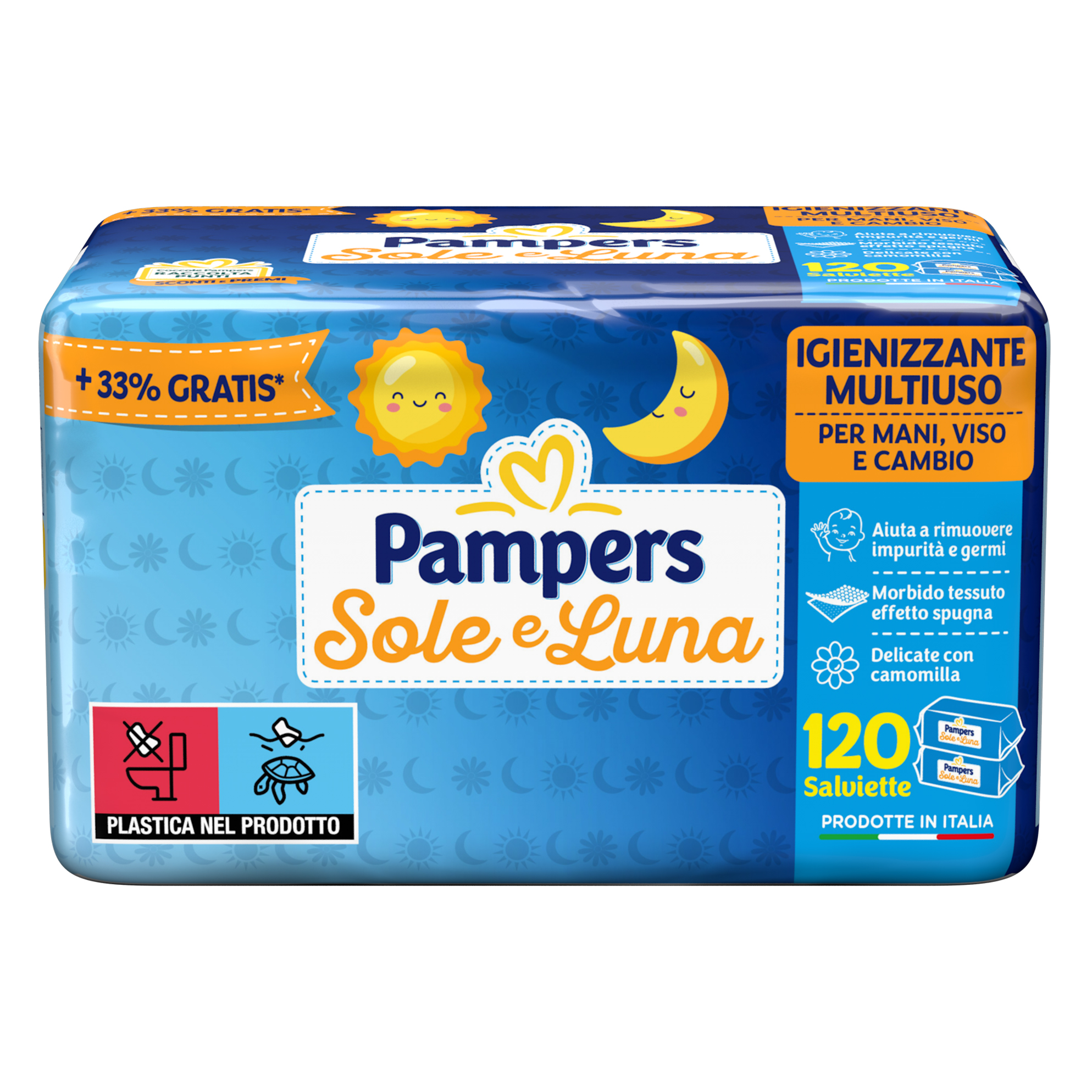 Wipes sole &amp; luna + effetto spugna 90+30