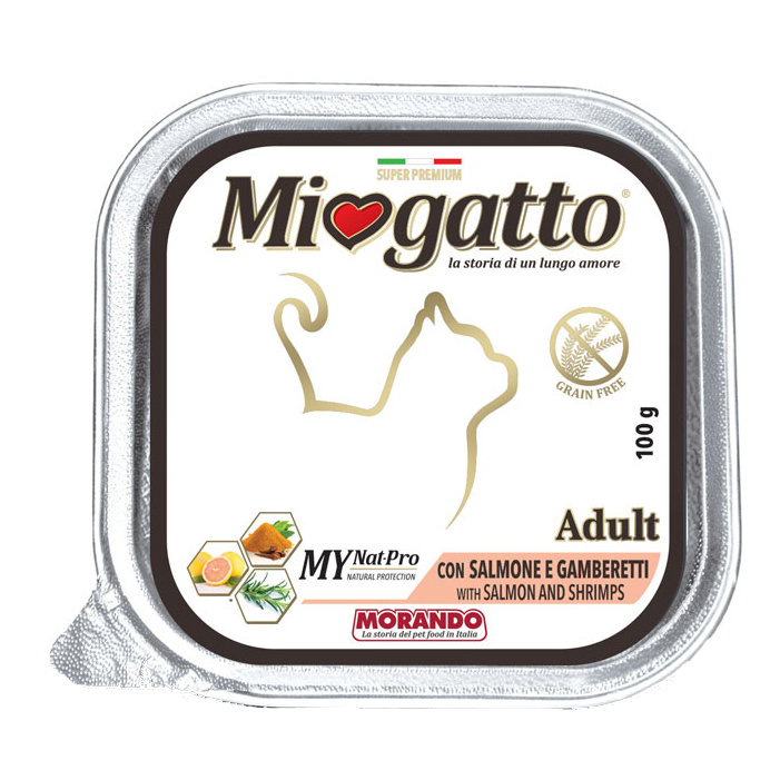 Miogatto Adult Salmone/Gamberetti Grain Free 100 G