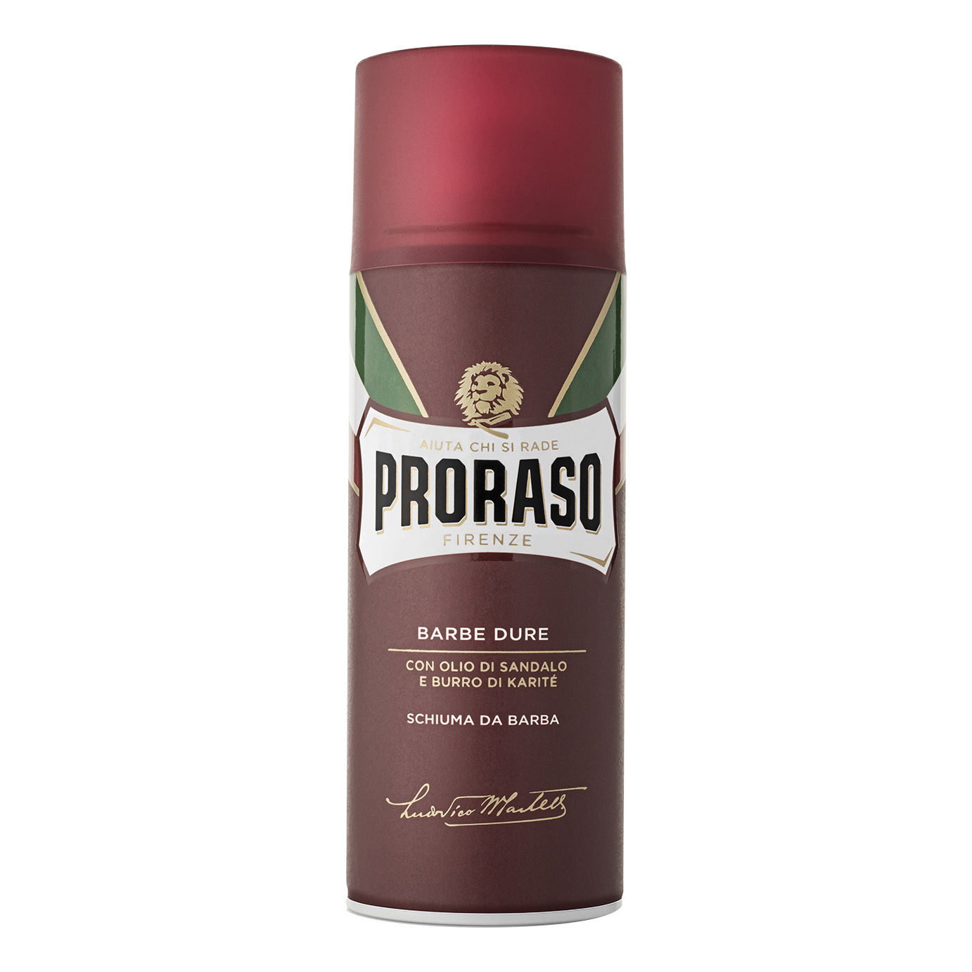 Proraso schiuma barba emolliente rossa 400 ml 12 pezzi