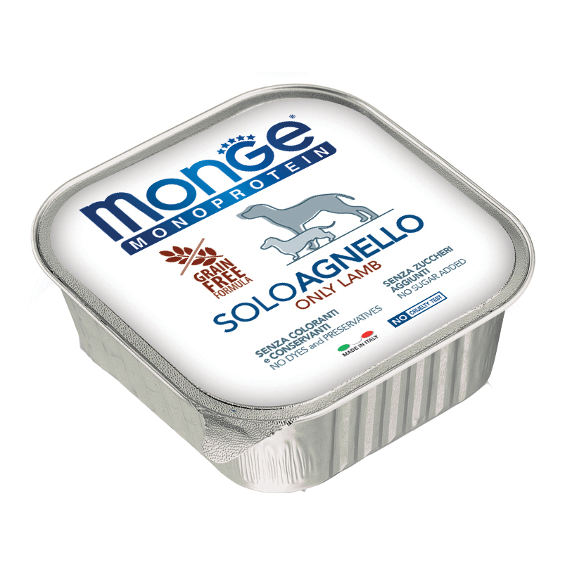 Monge Cane Monoprotein Vaschetta Adulto Solo Agnello 150 Gr