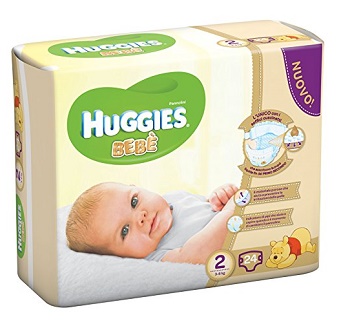 Hugg.bebe'base 2(3-6kg)24pezzi