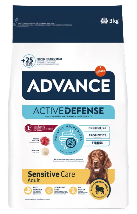 Advance Cane Sensitive Medium&amp;Maxi Agnello &amp; Riso 3 Kg