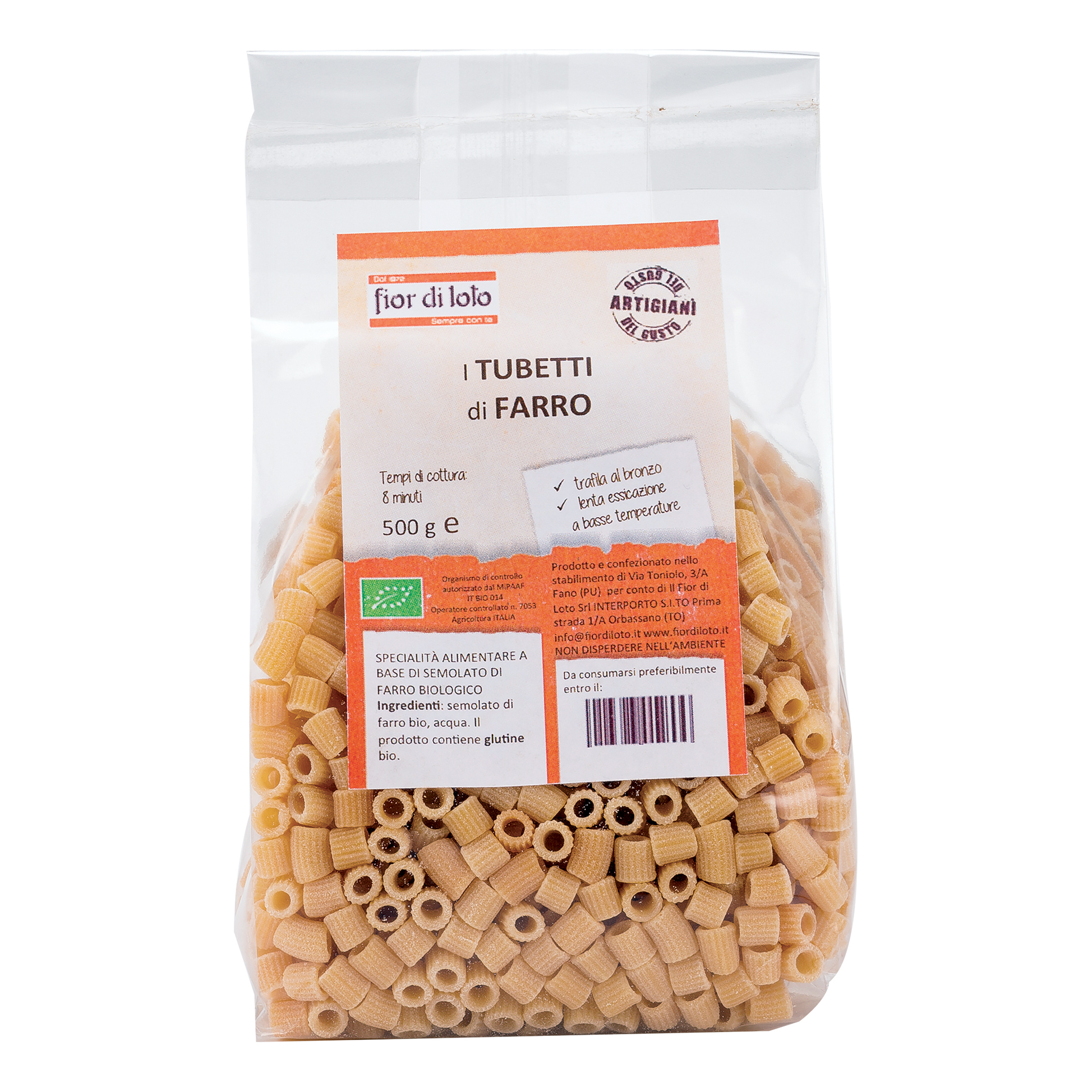 Tubetti farro bianco bio 500g