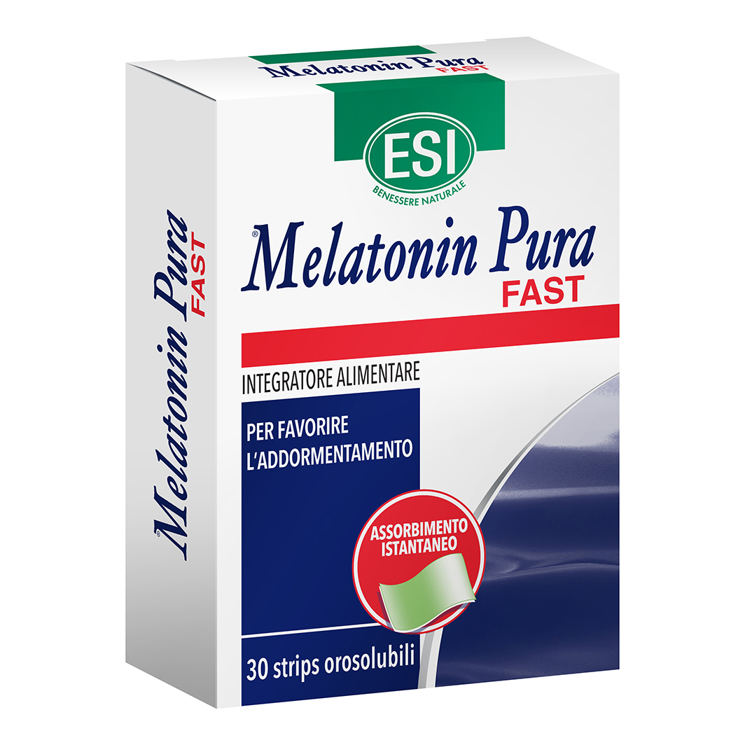 Esi melatonin pura fast integratore per il sonno 30 strips