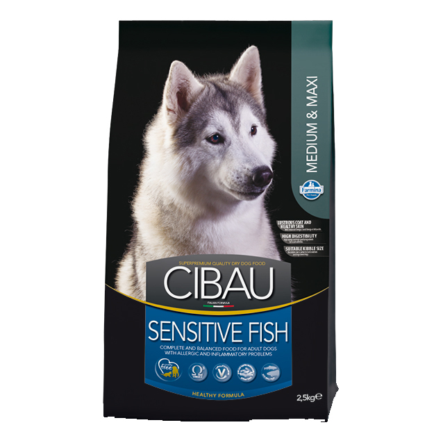 Cibau sensitive fish medium &amp; maxi 2,5 kg