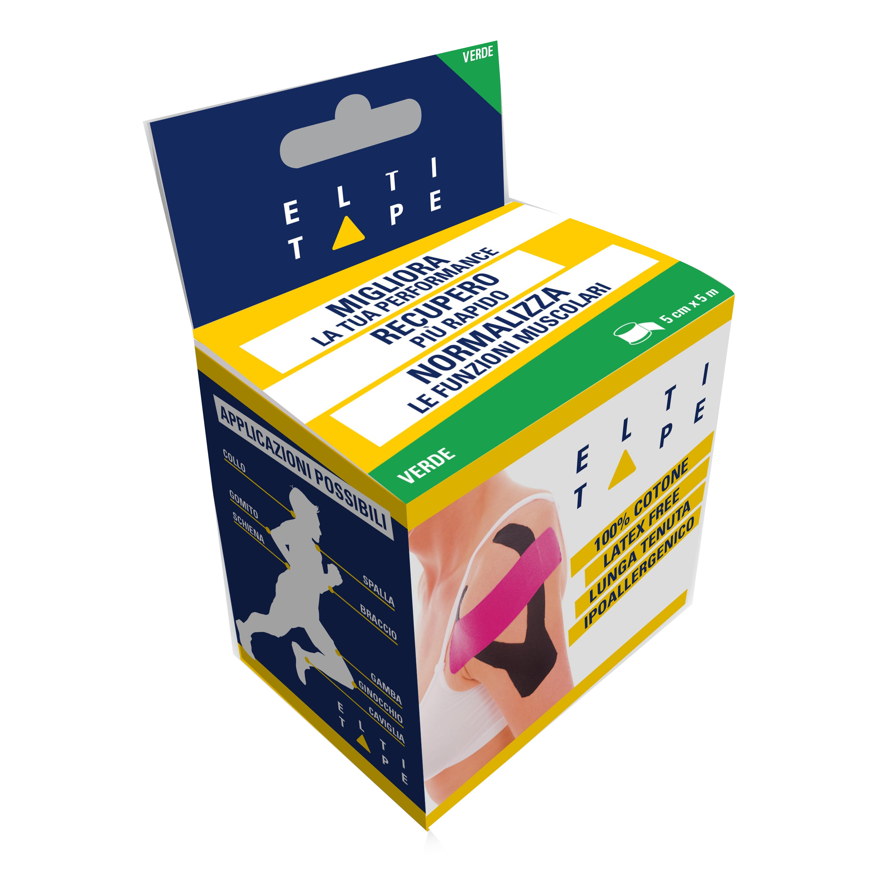 Elti tape 5 cmx 5 mt azzurro