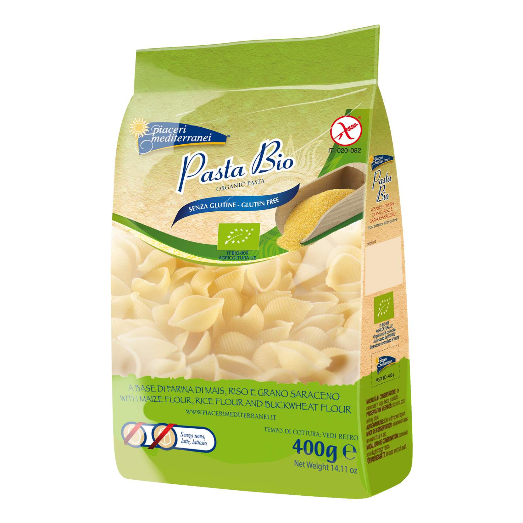 Piaceri Mediterranei Pasta Bio Conchiglie 400g