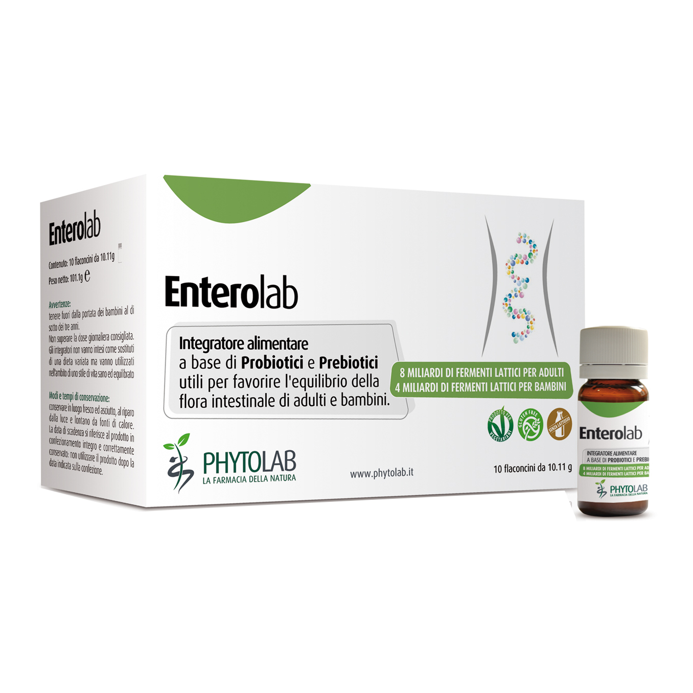 Enterolab 10 Flaconcini Da 10,11 G