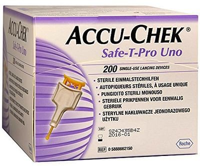 Lancette pungidito accu-chek safe t pro uno 200 pezzi