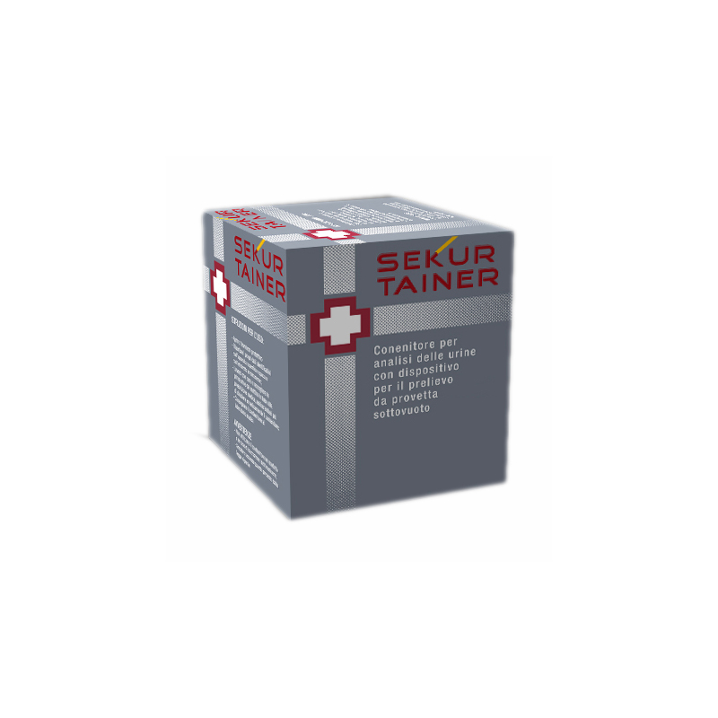 Contenitore per urina sekur trainer con tappo a vite e sonda per prelievo da provetta sottovuoto 120ml