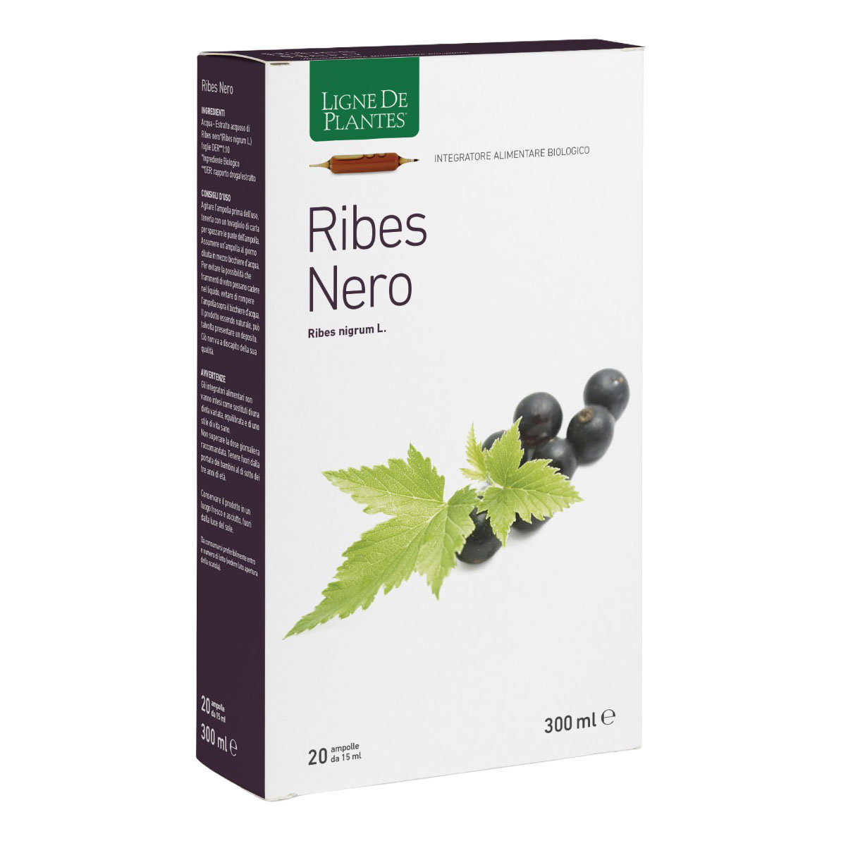 Ribes nero biologico 20 ampolle bevibili da 15 ml