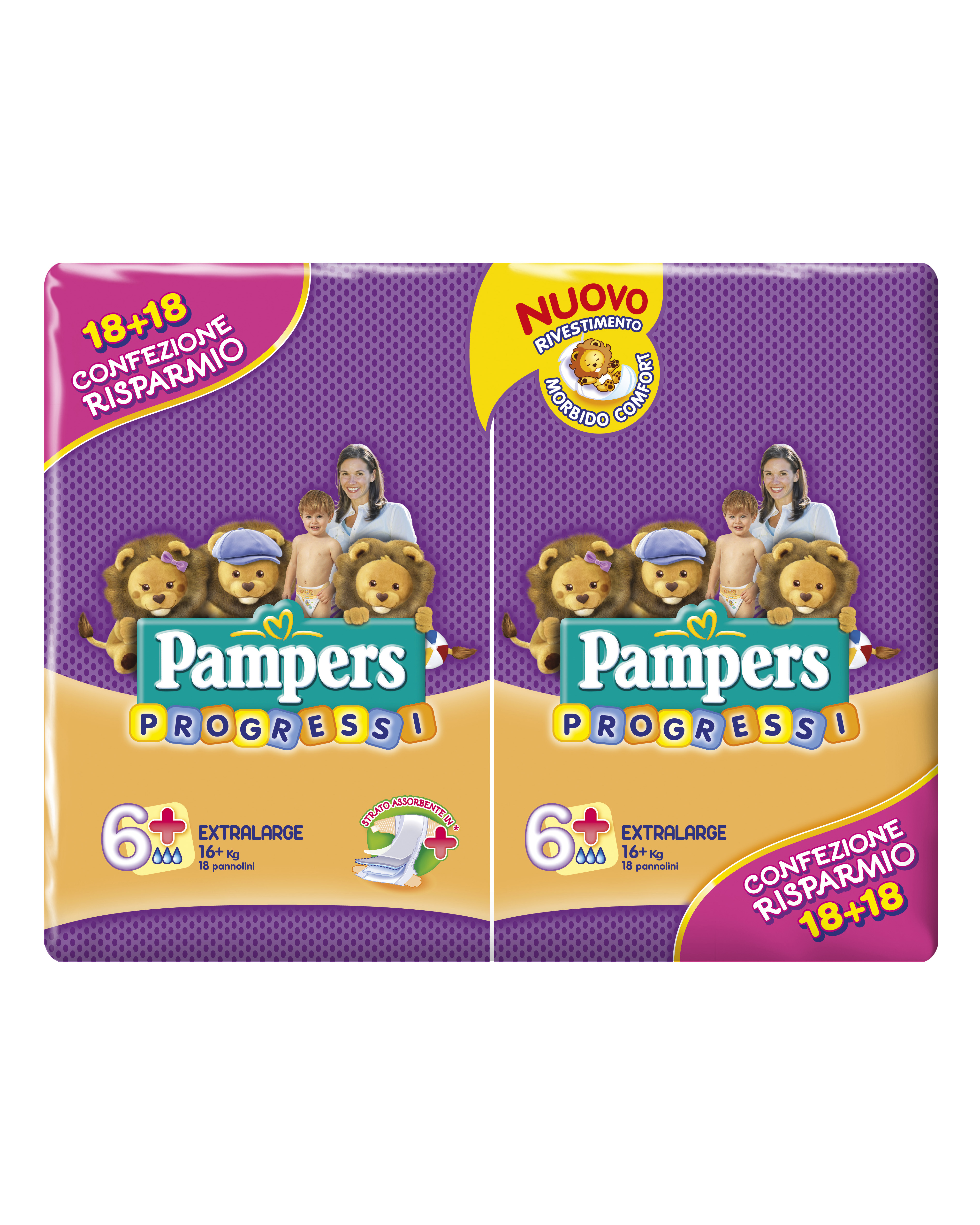Pampers progressi extralarge 36 pezzi