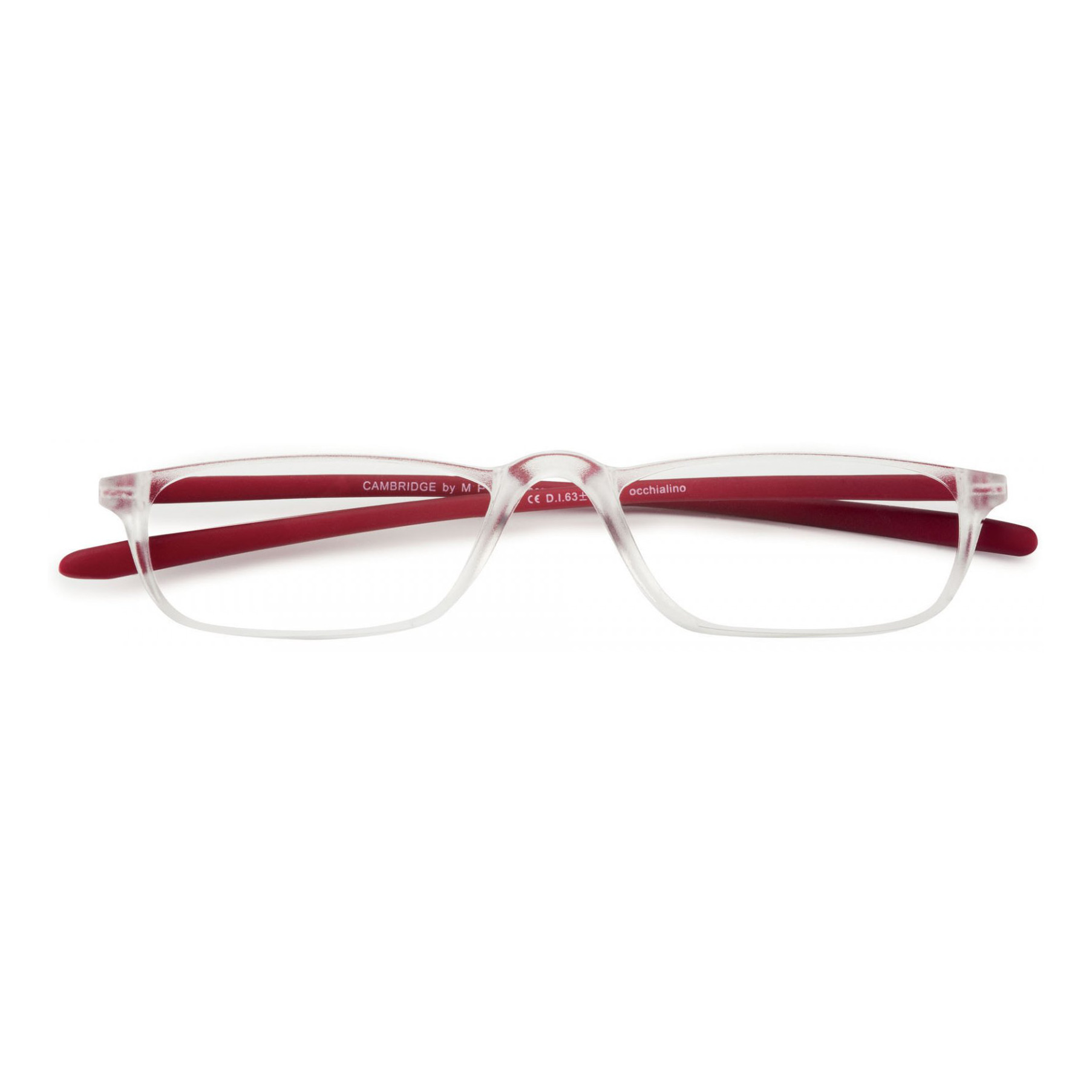 Occhiale da lettura premontato medi pharm cambrige rosso +1,00