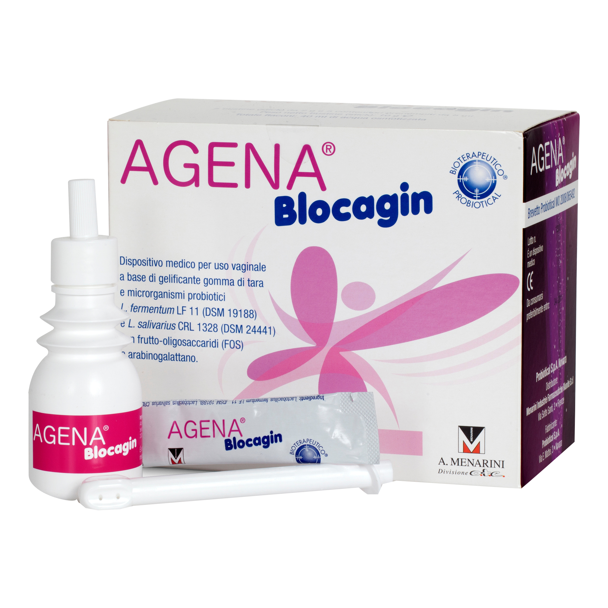 Agena Blocagin 5 Flaconi + 5 Buste + 5 Applicatori Monouso Sterili