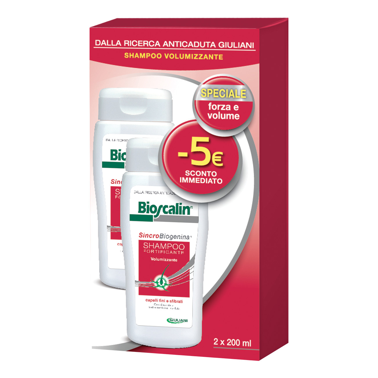 Bioscalin sincrobiogenina shampoo volumizz doppie
