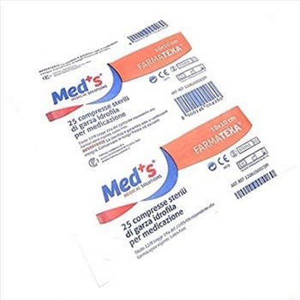 Garza compressa meds tessuto non tessuto peel open 10x10cm 16 pezzi