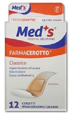 Cerotto Meds Strip Poliuretano Ipoallergenico Classico Grande 12 Pezzi