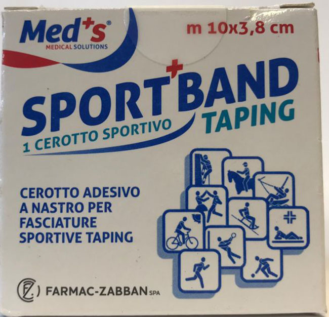 Cerotto meds in tela bianca sportivo 1000x3,8cm