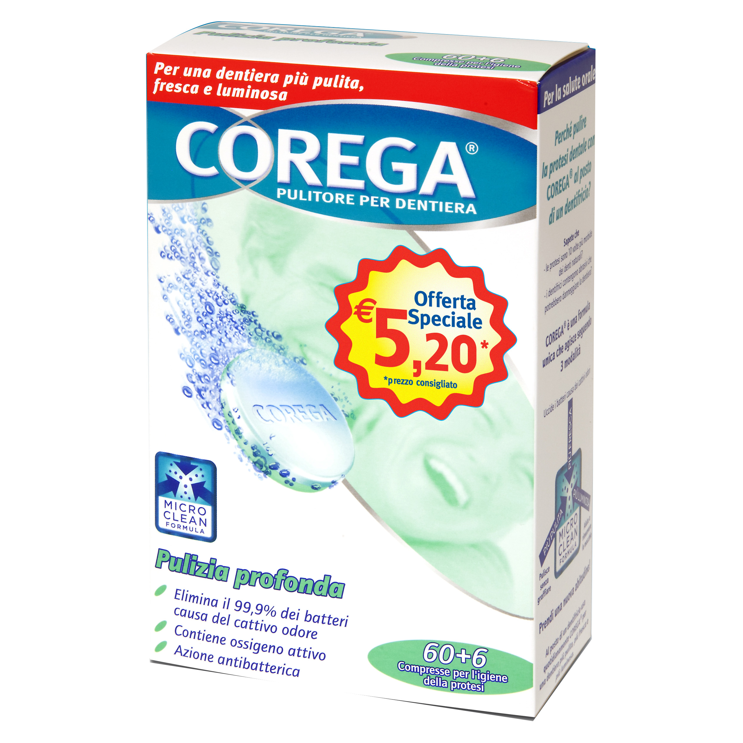 Corega pulizia prf 60+6 ofs