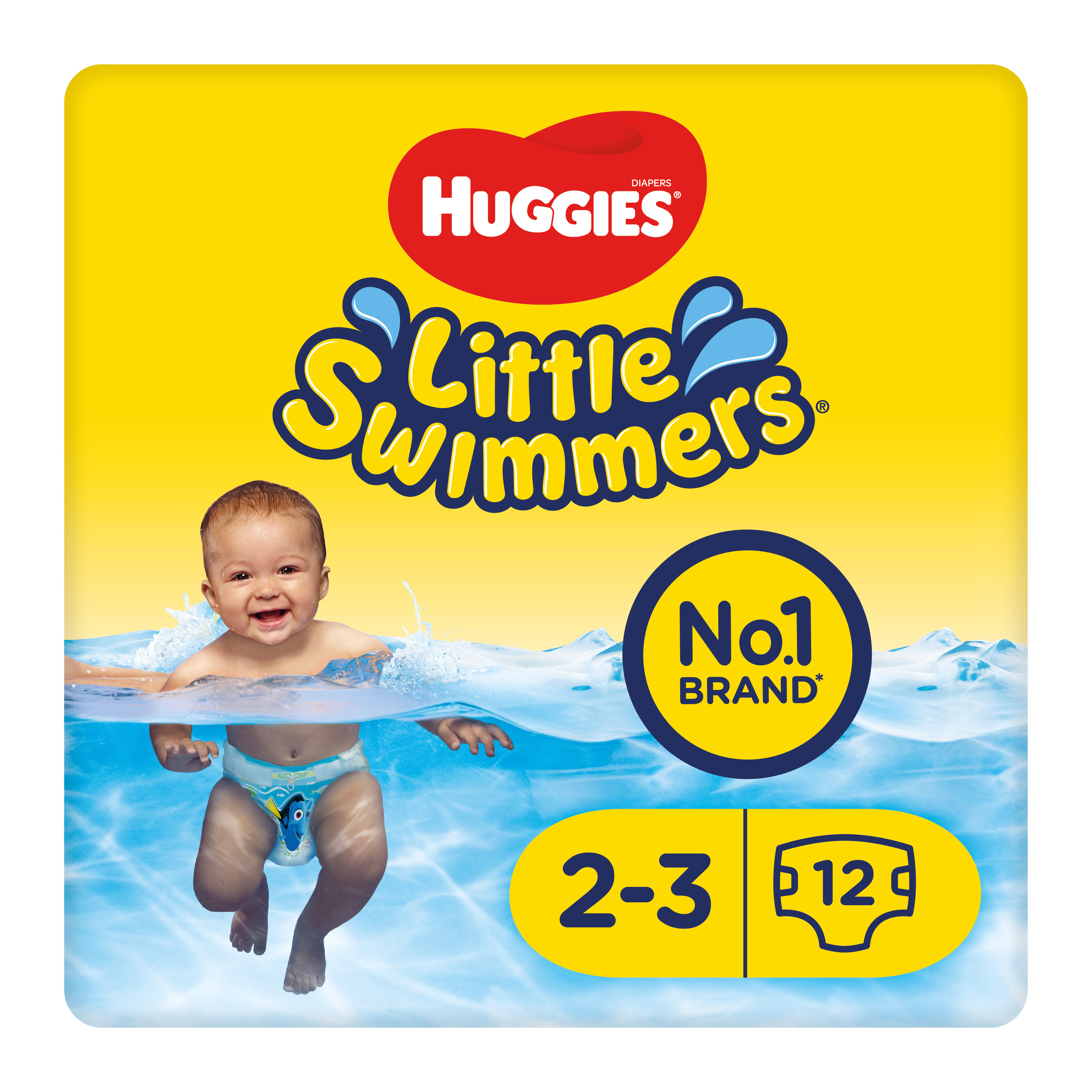 Hugg litt.swimmer 3-8kg 12pezzi