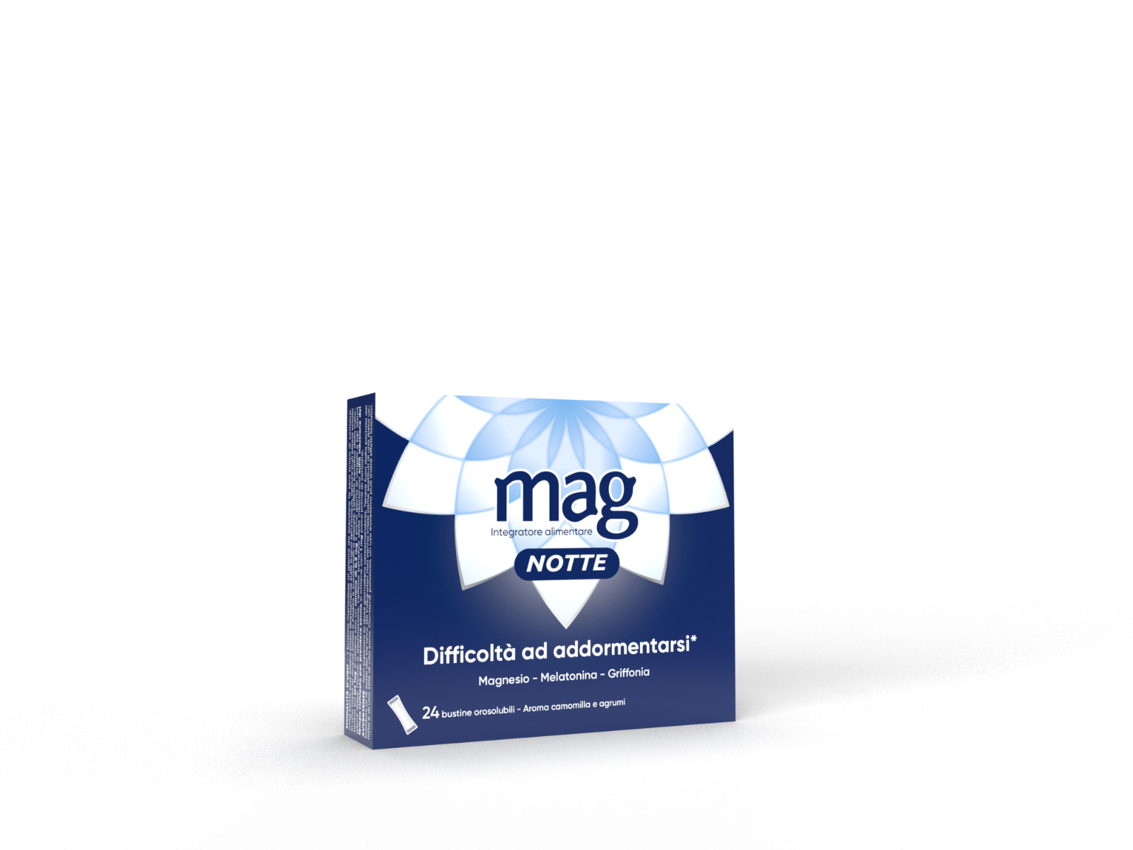 Mag Notte Integratore Per Rilassamento e Sonno Con Magnesio 24 Bustine Gusto Agrumi e Camomilla