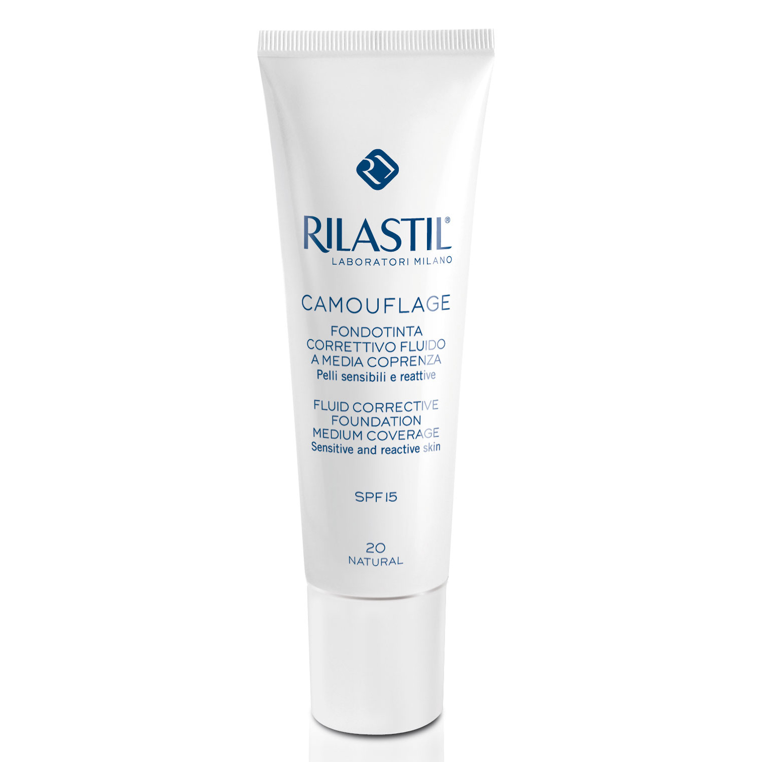 Rilastil Fondotinta Fluido Media Coprenza SPF15 20 Natural