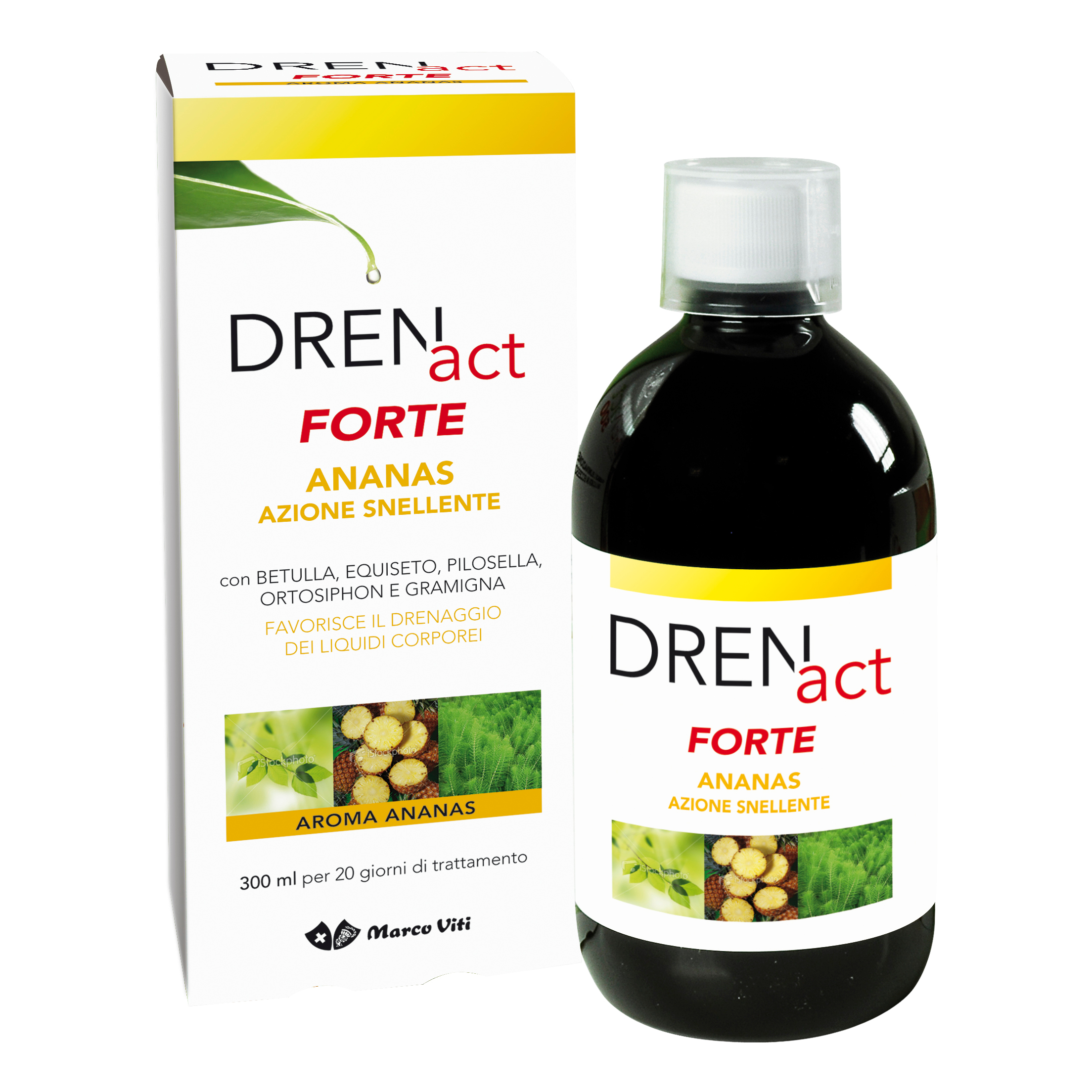 Vitidren forte ananas soluzione 300 ml con tappo dosatore