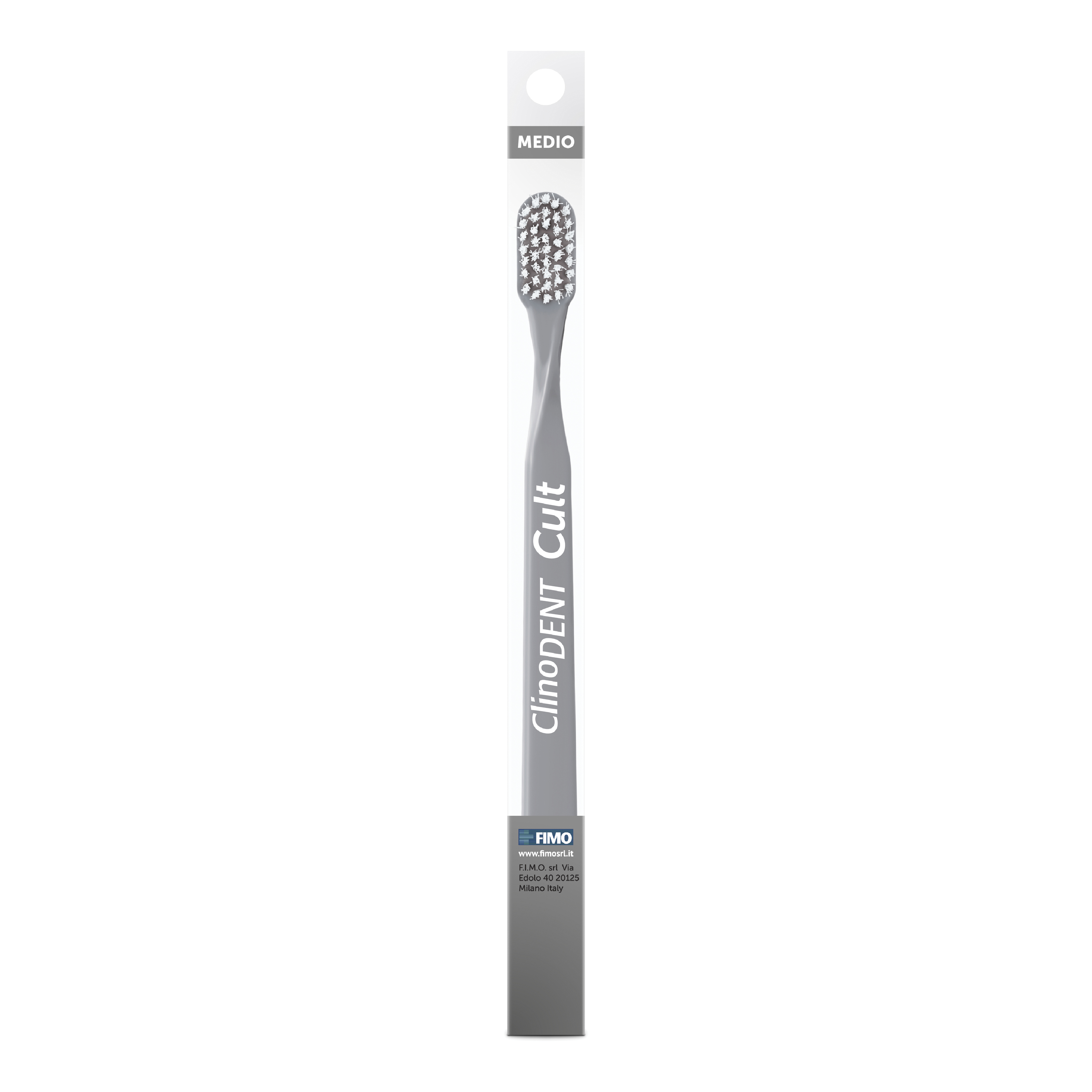 Clinodent cult grigio spazzolino da denti medio