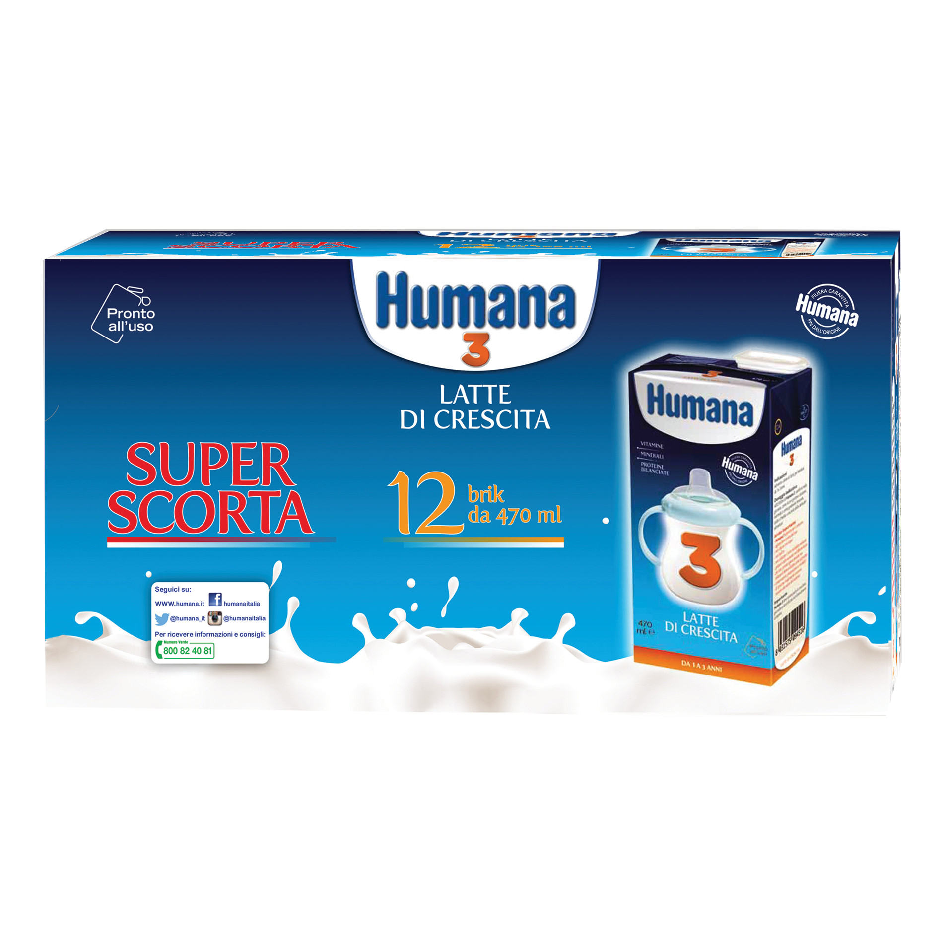 Humana 3 Jd Scorta Liquido 12pezzi