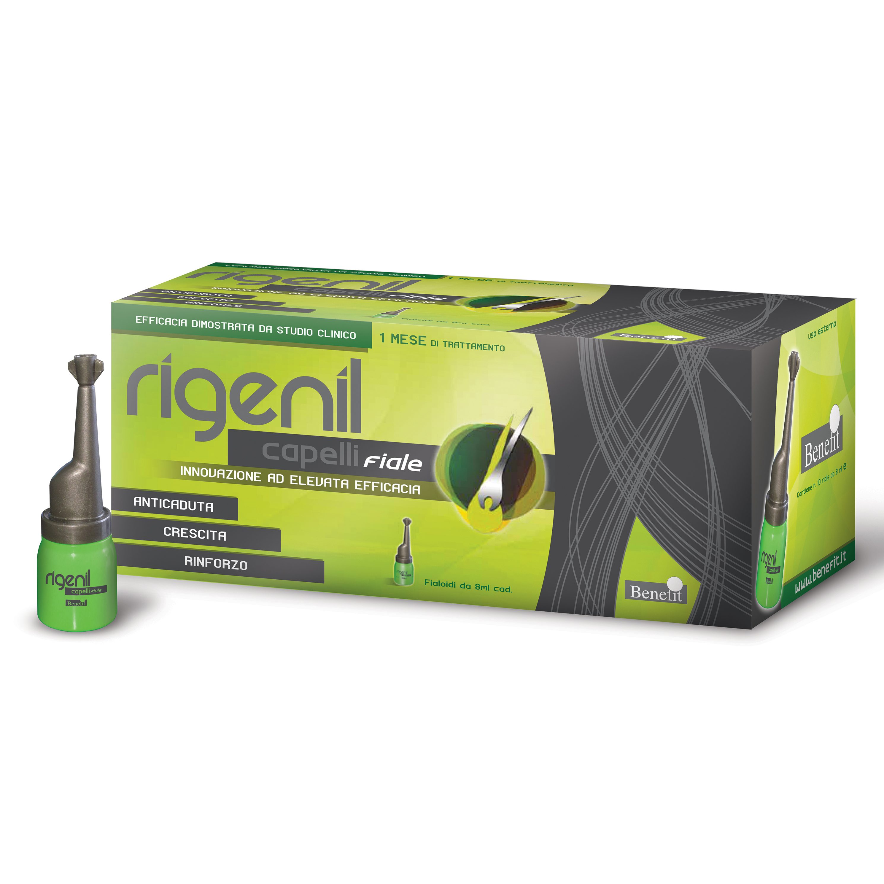 Rigenil capelli 10 fiale da 8 ml