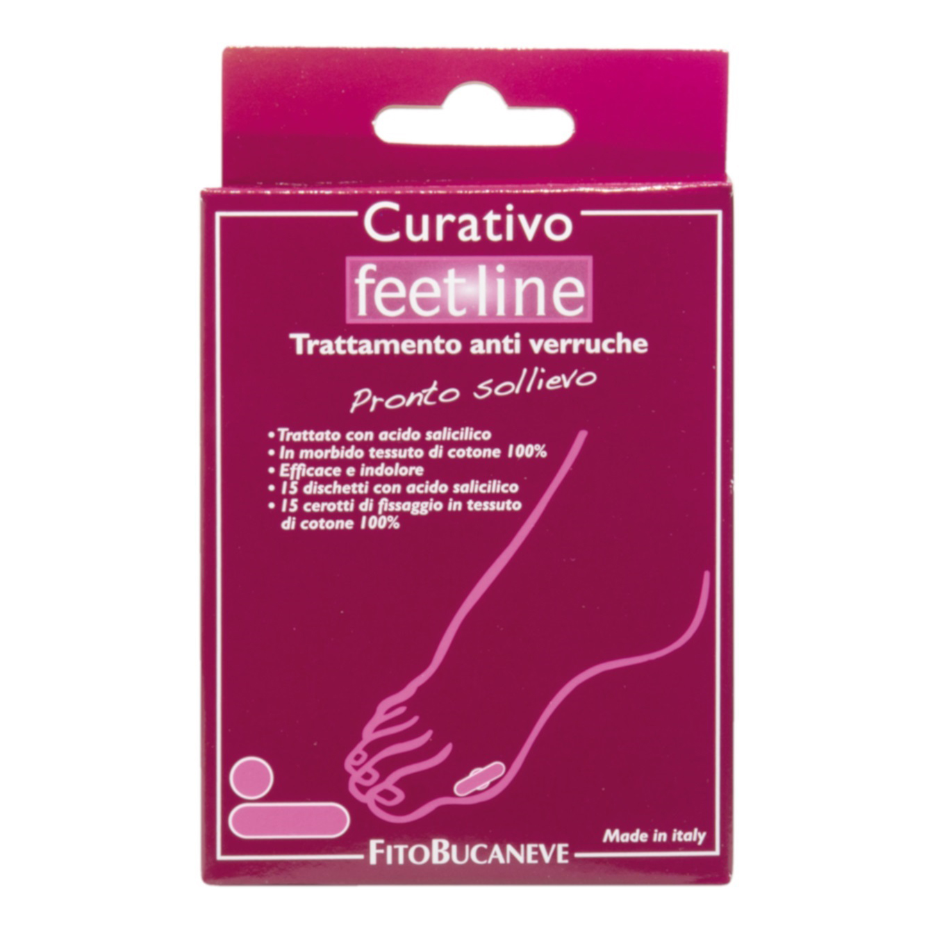 Feet line trattamento anti verruche cerotti 15 pezzi