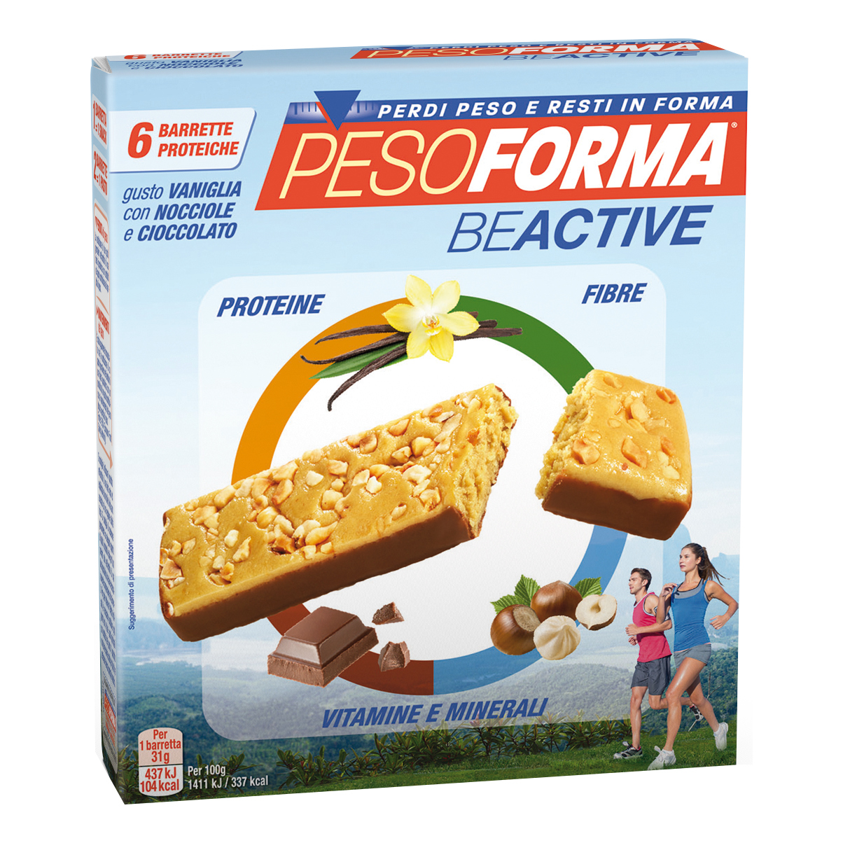 Pesoforma lineasnack vaniglia e nocciole 6 barrette 31 g