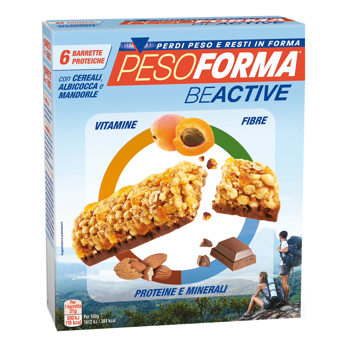 Pesoforma lineasnack cereali albicocca 6 barrette 31 g
