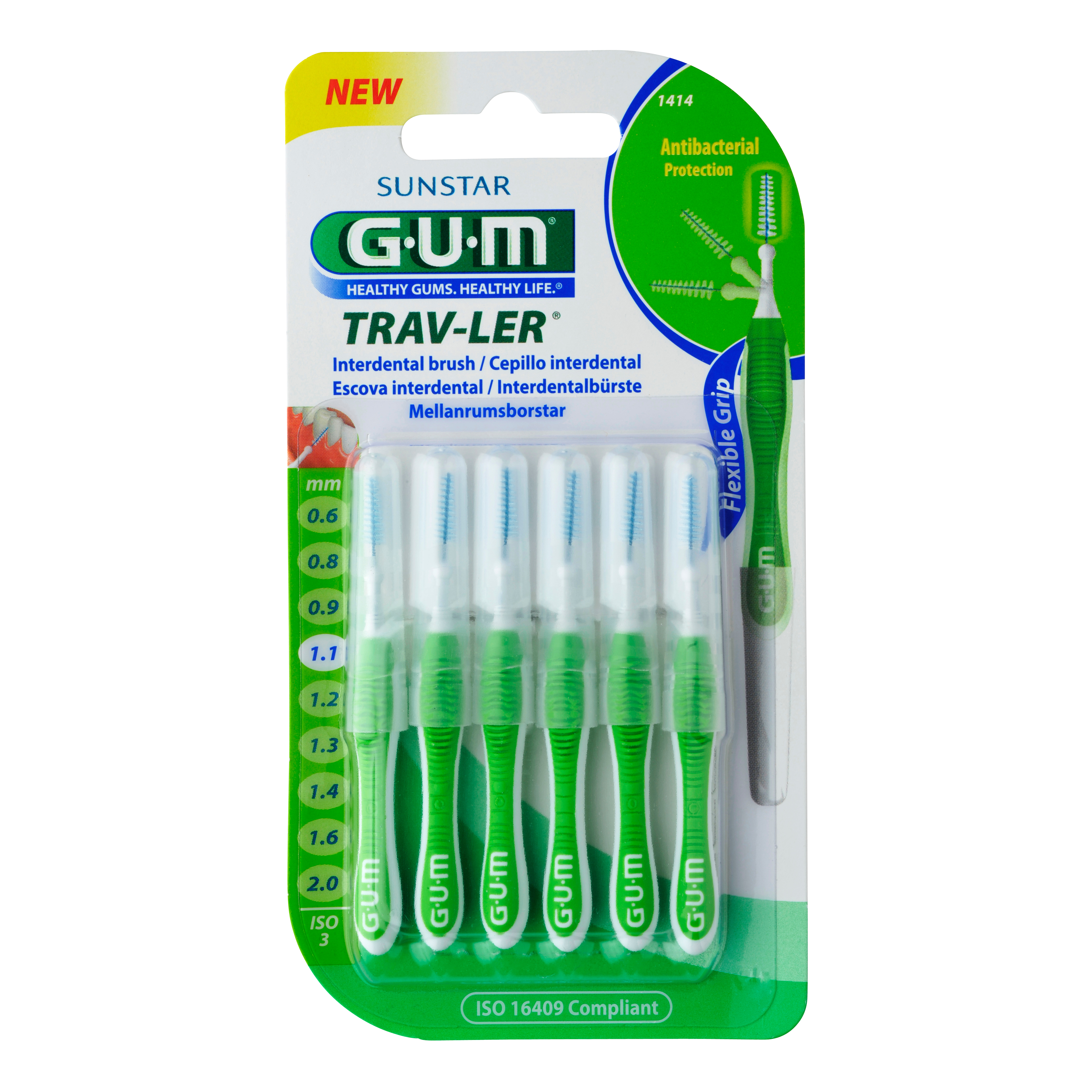 Gum trav-ler 1,1 scovolino promo 4 + 2 pezzi